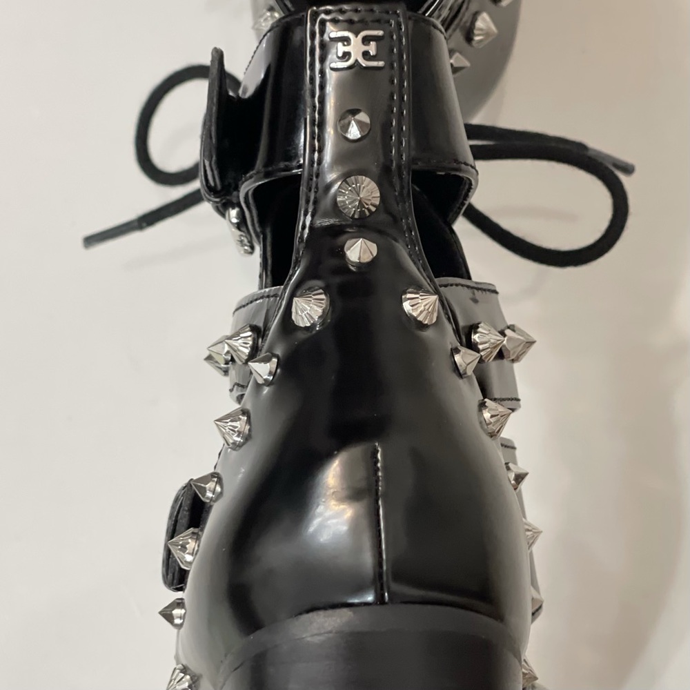 Sam Edelman black patent bootie with studs - Picture 8 of 16